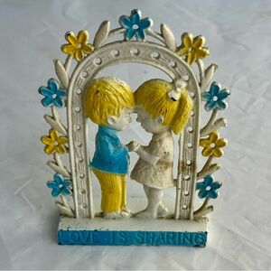 Vintage 1970's Earring Holder Love is Sharing Metal  Revere Manufacturing